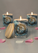 Aquarius Zodiac Marble Glass Candle