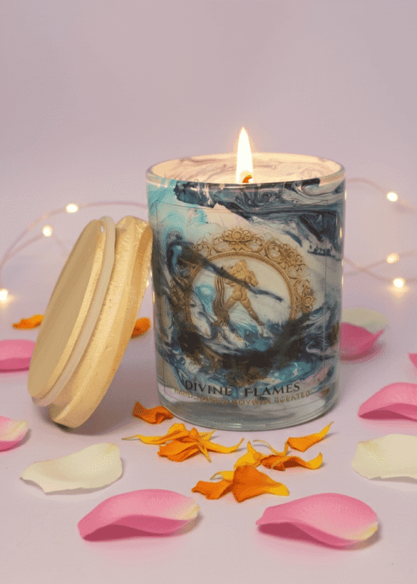 Aquarius Zodiac Marble Glass Candle