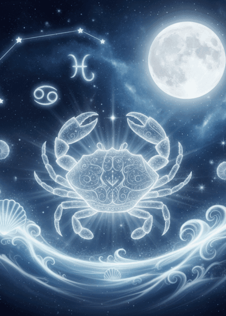 Cancer Zodiac Marble Glass Candle - Image 3