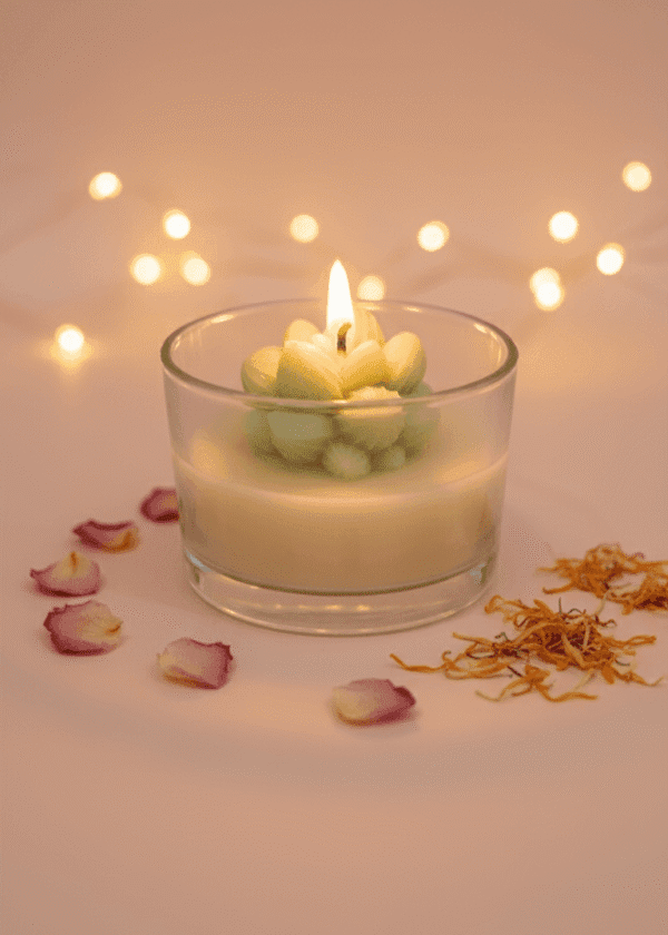 Glass Succulent Candle