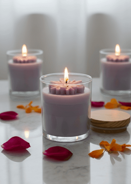 Lilac Bloom Ombre Candle - Image 2