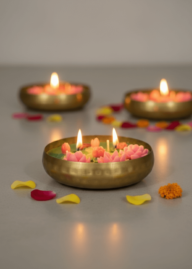 Lotus Pond Urli Candle Lotus Pond Urli Candle - Image 2
