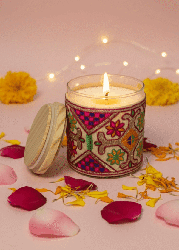 Phulkari Candle