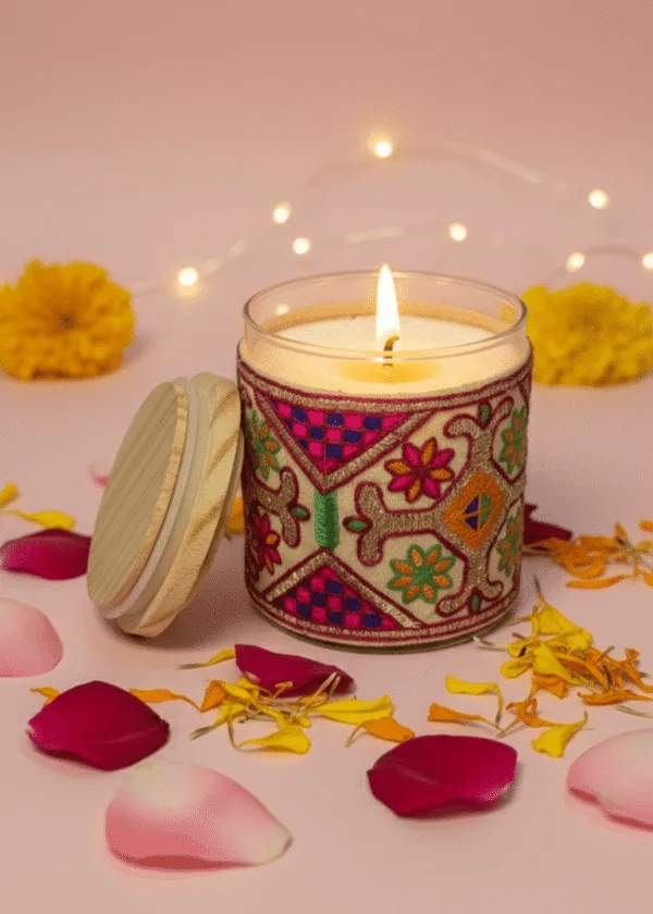 Phulkari Candle