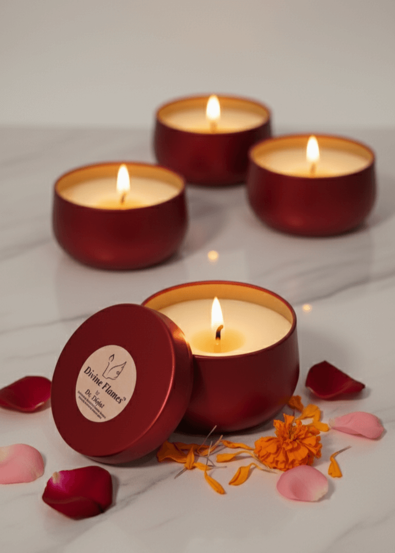 Red Matte Tin Candle Red Matte Tin Candle - Image 2