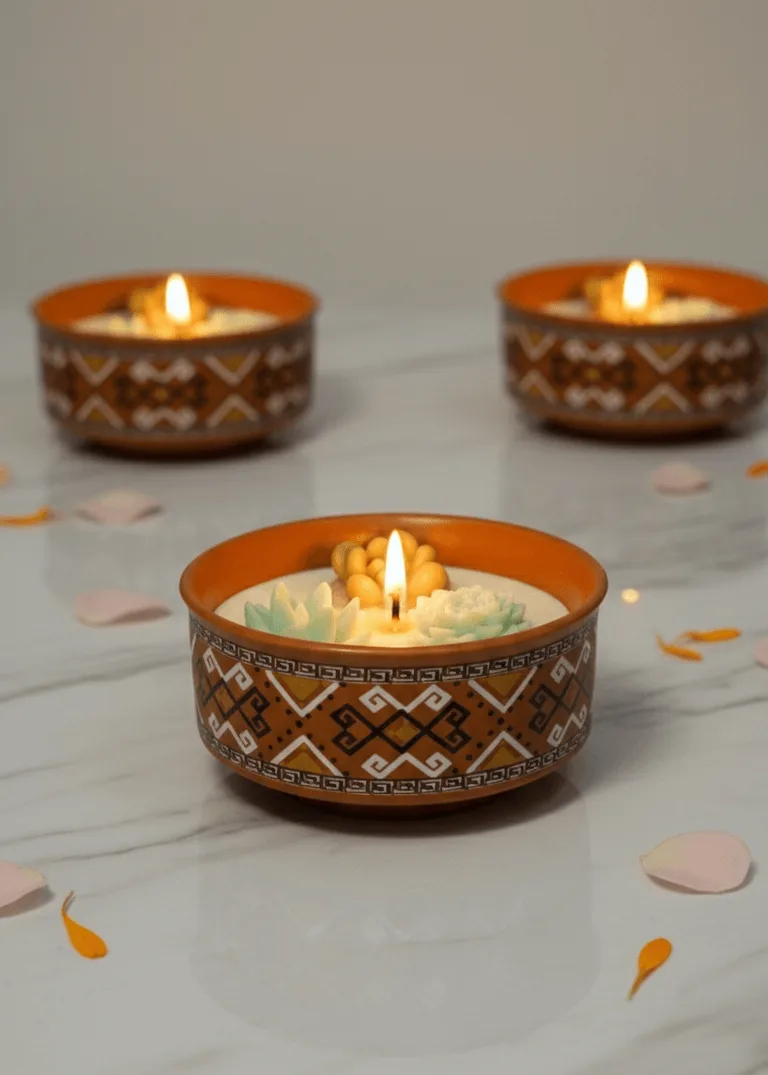 Warli Succulent Glow Candle Warli Succulent Glow Candle - Image 2