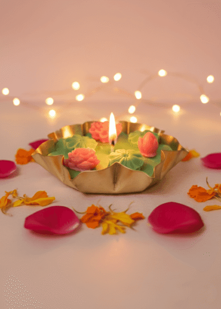 Seven Petal Lotus Glow Candle