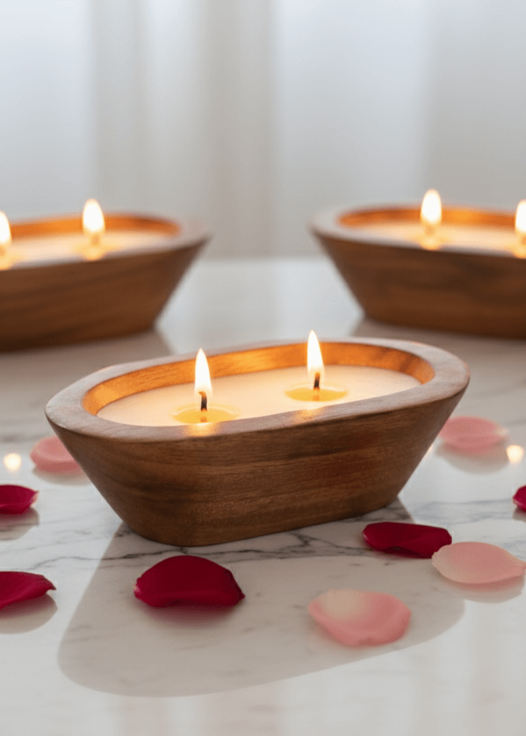 Wooden Boat Candle Wooden Boat Candle - Image 2