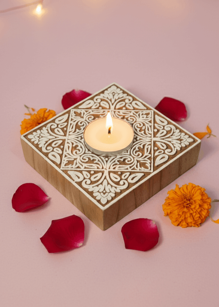 Wooden Glow Tealight Candle Wooden Glow Tealight Candle