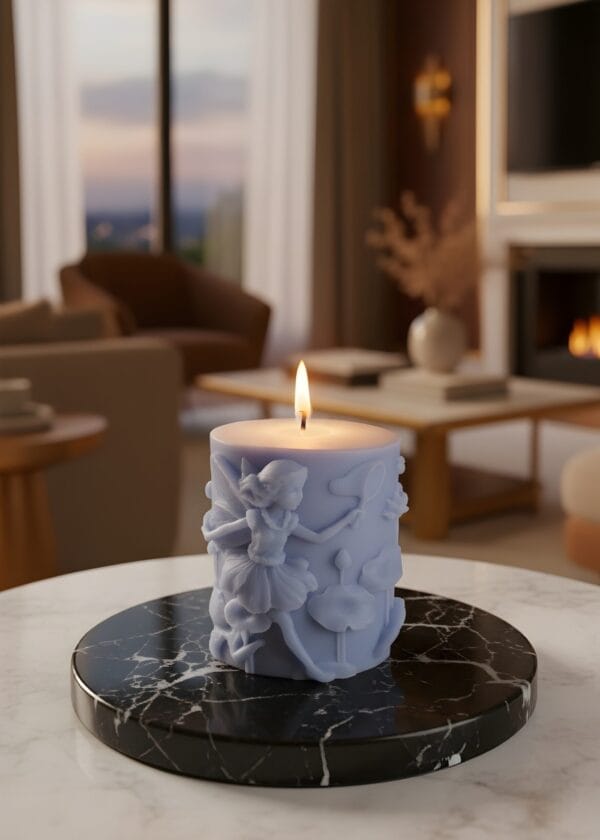 Angel Catching Dragonfly Candle