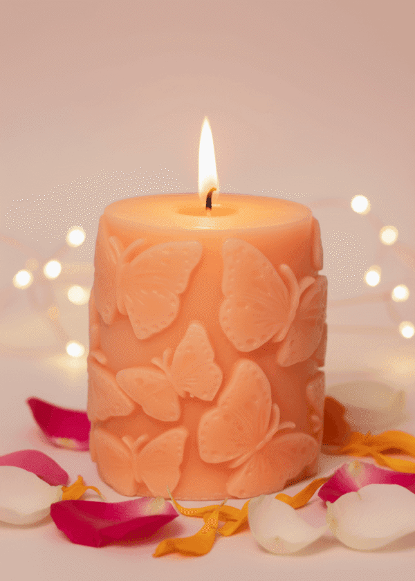 Butterfly Pillar Candle