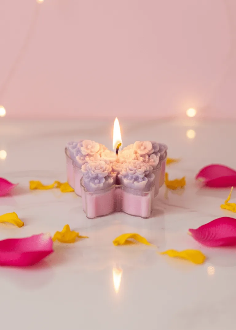Butterfly Glow Tealight Candle [Set of 6]