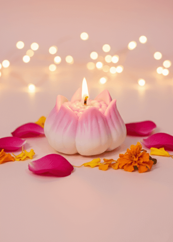 Blooming Lotus Candles [Set of 4]