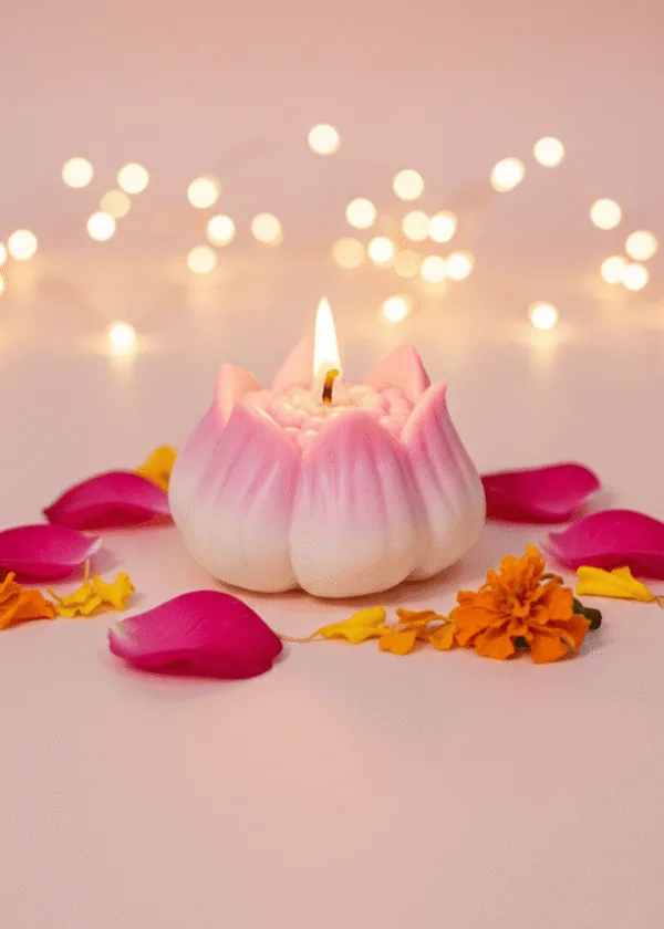 Blooming Lotus Candles [Set of 4]