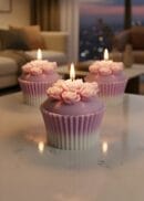 Cupcake Blossom Candle