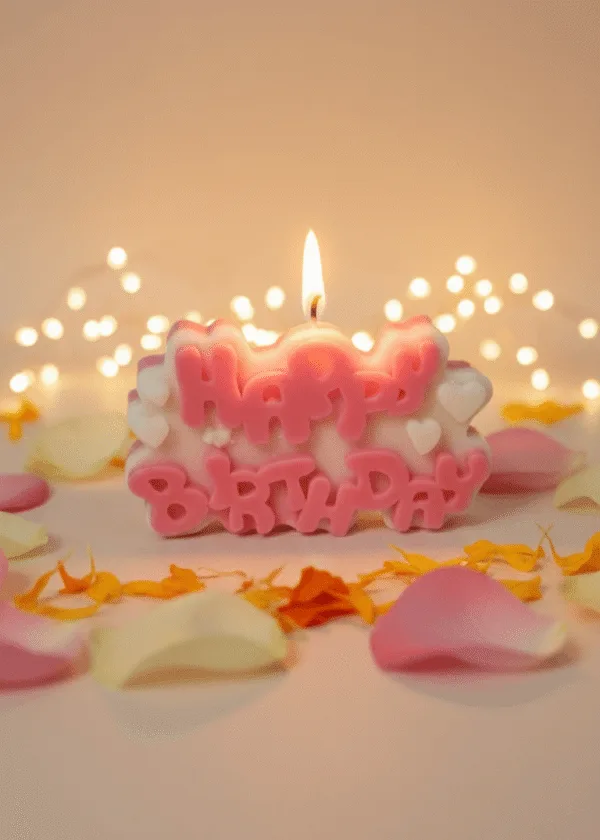 3D Happy Birthday Candle