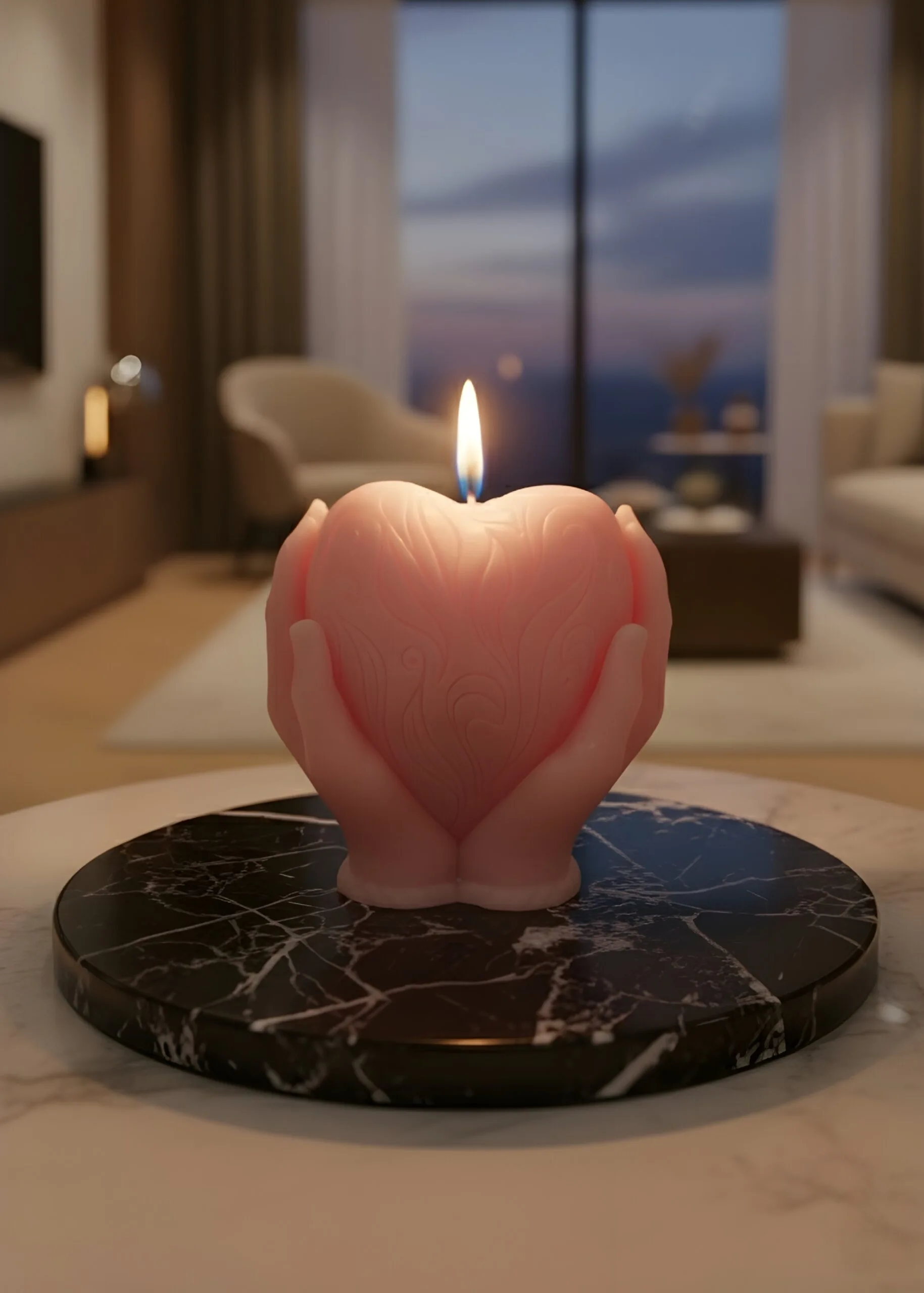 Heart in Hands Candle Heart in Hands Candle