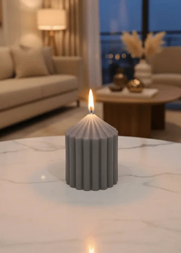 Pyramid Stripe Candle