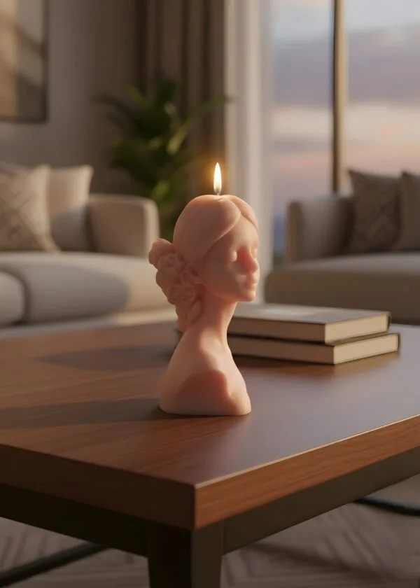 Rosé Elegance Bust Candle