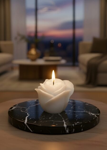 Rose Flower Candle [Set of 3]