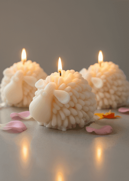 Sitting Sheep Candle - Image 2