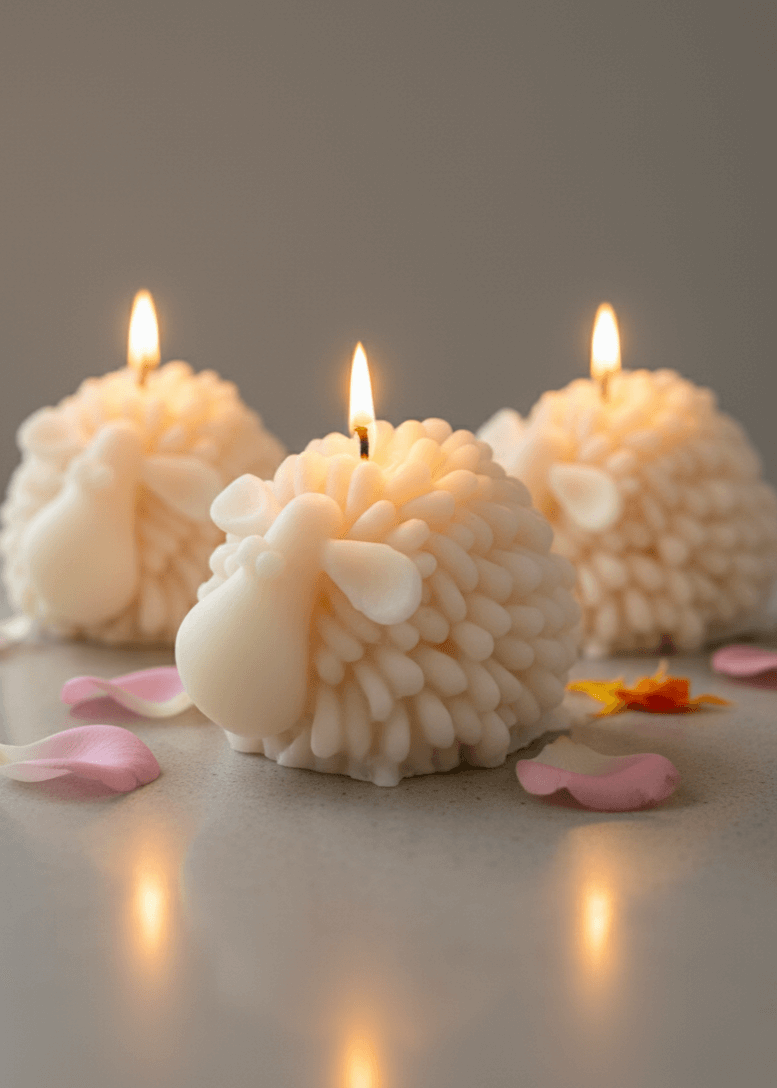 Sitting Sheep Candle Sitting Sheep Candle - Image 2