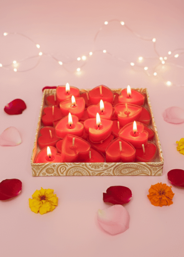 Twalight Heart Shaped Candles [Set of 6]
