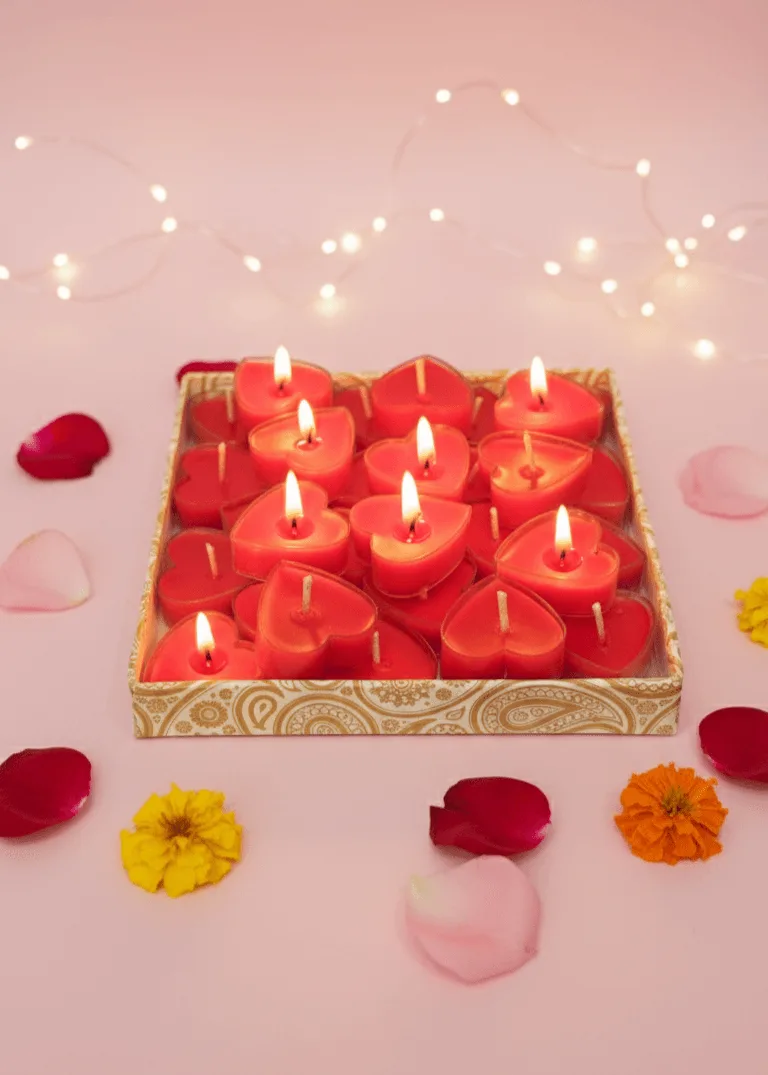 Twalight Heart Shaped Candles [Set of 6]