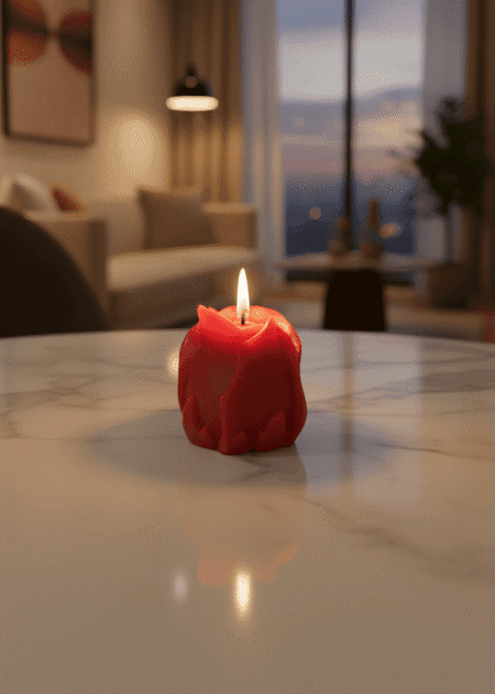 Tulip Rose Candle [Set of 2]