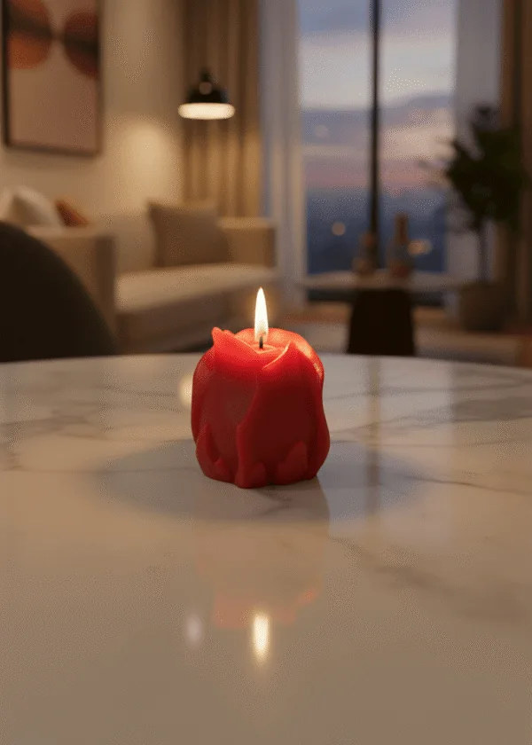 Tulip Rose Candle [Set of 2]