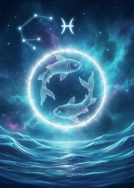 Pisces Zodiac Marble Glass Candle - Image 3