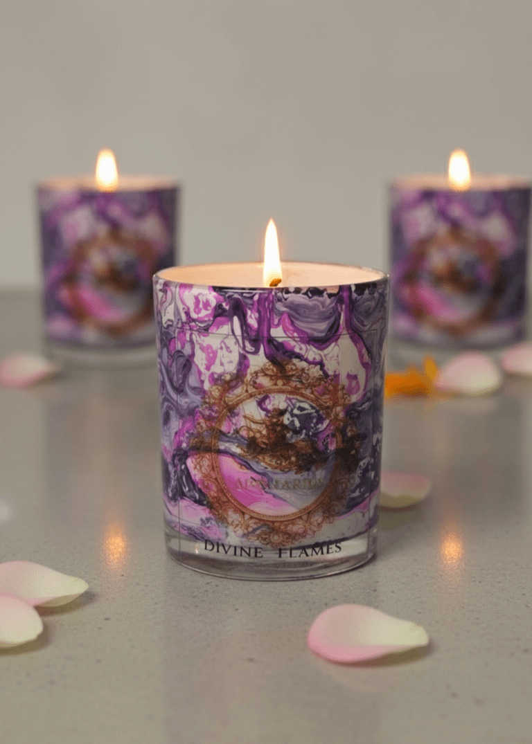 Sagitarius Zodiac Marble Glass Candle Sagitarius Zodiac Marble Glass Candle - Image 2