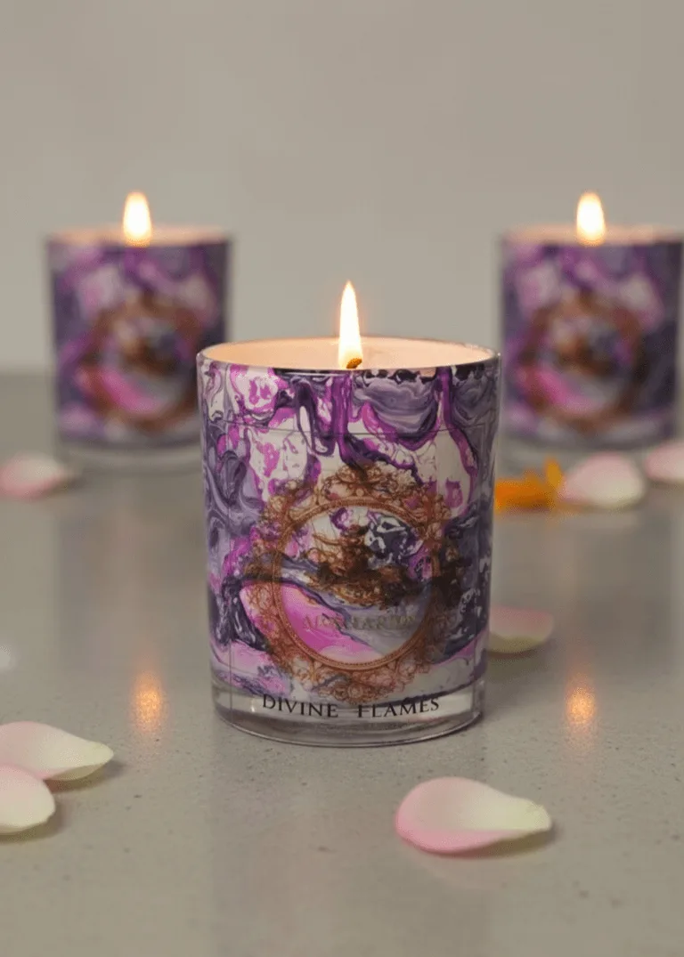 Sagitarius Zodiac Marble Glass Candle Sagitarius Zodiac Marble Glass Candle - Image 2